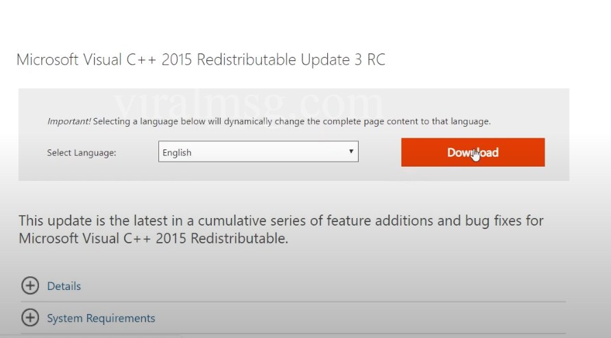 Visual C 15 Redistributable Update 3 Rc